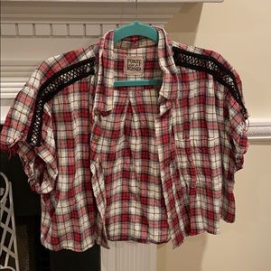 💖 Furst Of A Kind Flannel Crop Top